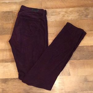 AG MAROON CORDUROY LEGGING
